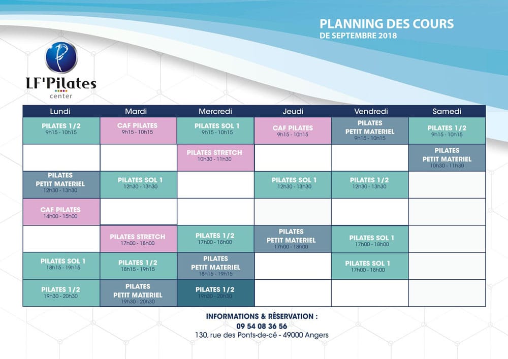 Planning LF' Pilates Center - 09/2018